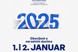 Povodom Nove 2025. godine neradni dani u Federaciji BiH su 1. i 2. januar