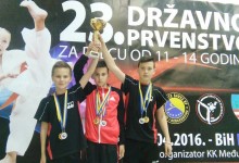 Tarik Kadić, Benjamin Halilović i Amel Mujić na 21. Balkanskom prvenstvu u karateu
