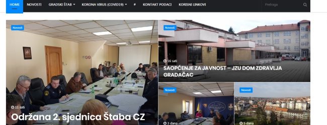 Pokrenuta web lokacija Štaba Civilne zaštite Gradačac (https://kriznistabgradacac.info/)