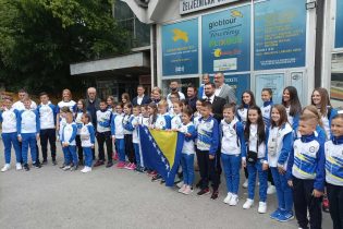 Najmlađi karatisti, reprezentativci Bosne i Hercegovine, ispraćeni na Balkansko prvenstvo